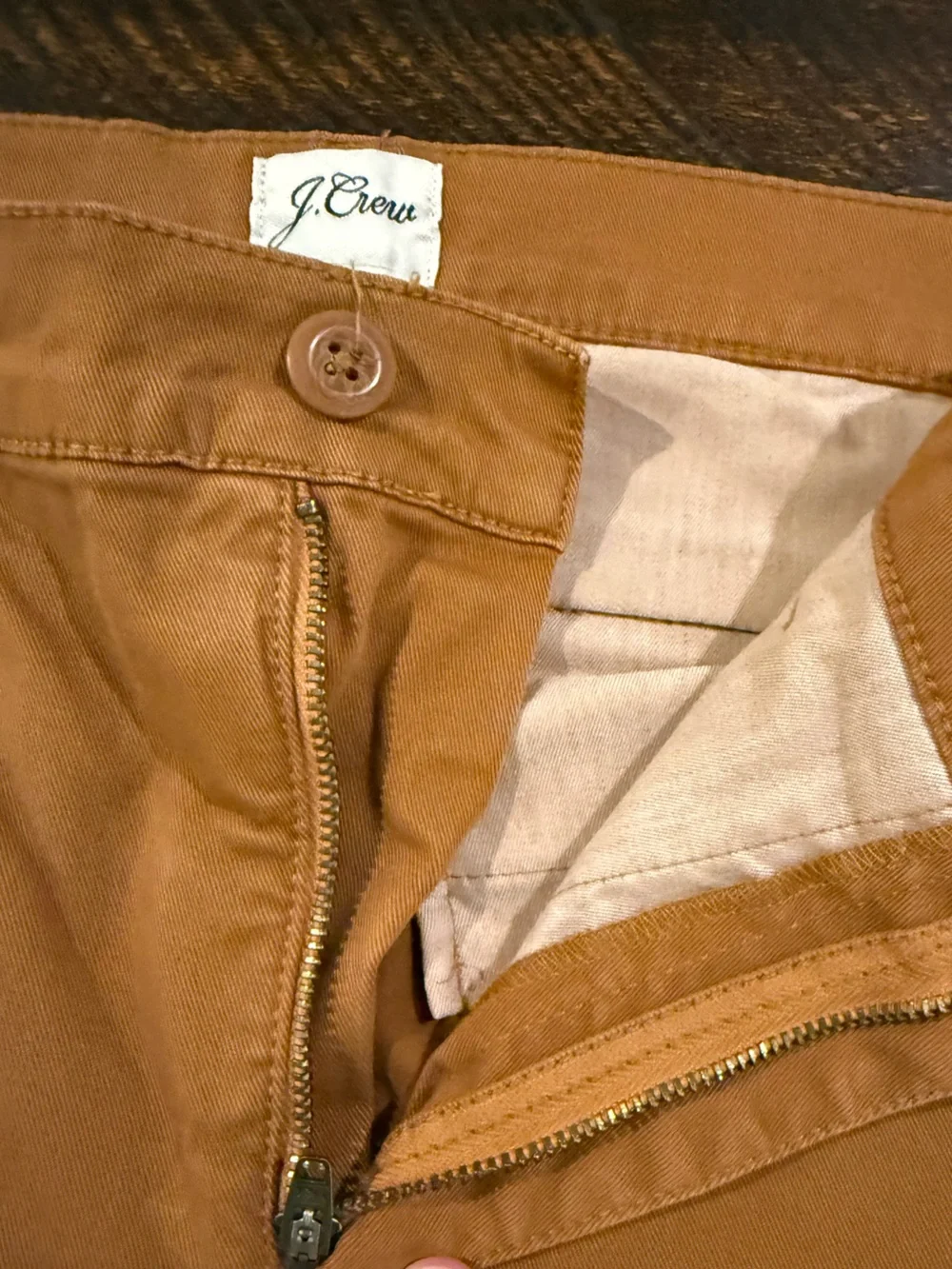 J.Crew Vintage Slim Straight Chino Pants Golden Hickory Size 27 Stretch